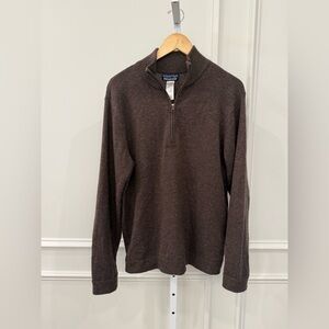 Patagonia Brown Quartet Zip Wool Sweater